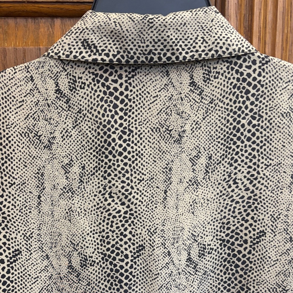 Robbie Bee Vintage Silk Snake-Print Button Down Top Animal Print Y2K - Picture 9 of 10